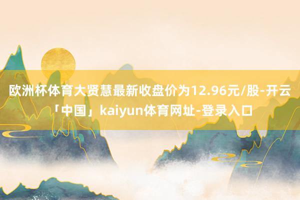 欧洲杯体育大贤慧最新收盘价为12.96元/股-开云「中国」kaiyun体育网址-登录入口