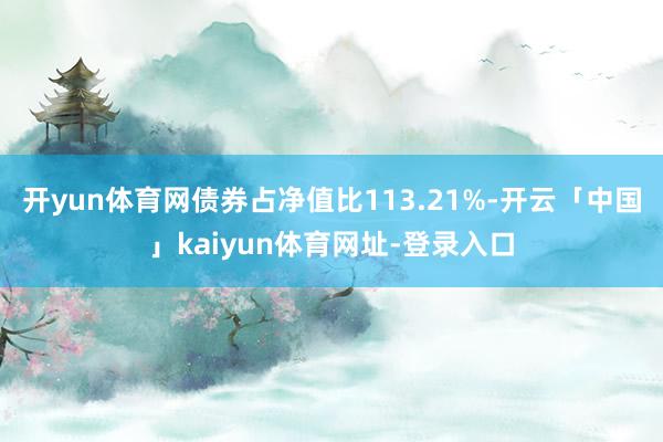 开yun体育网债券占净值比113.21%-开云「中国」kaiyun体育网址-登录入口